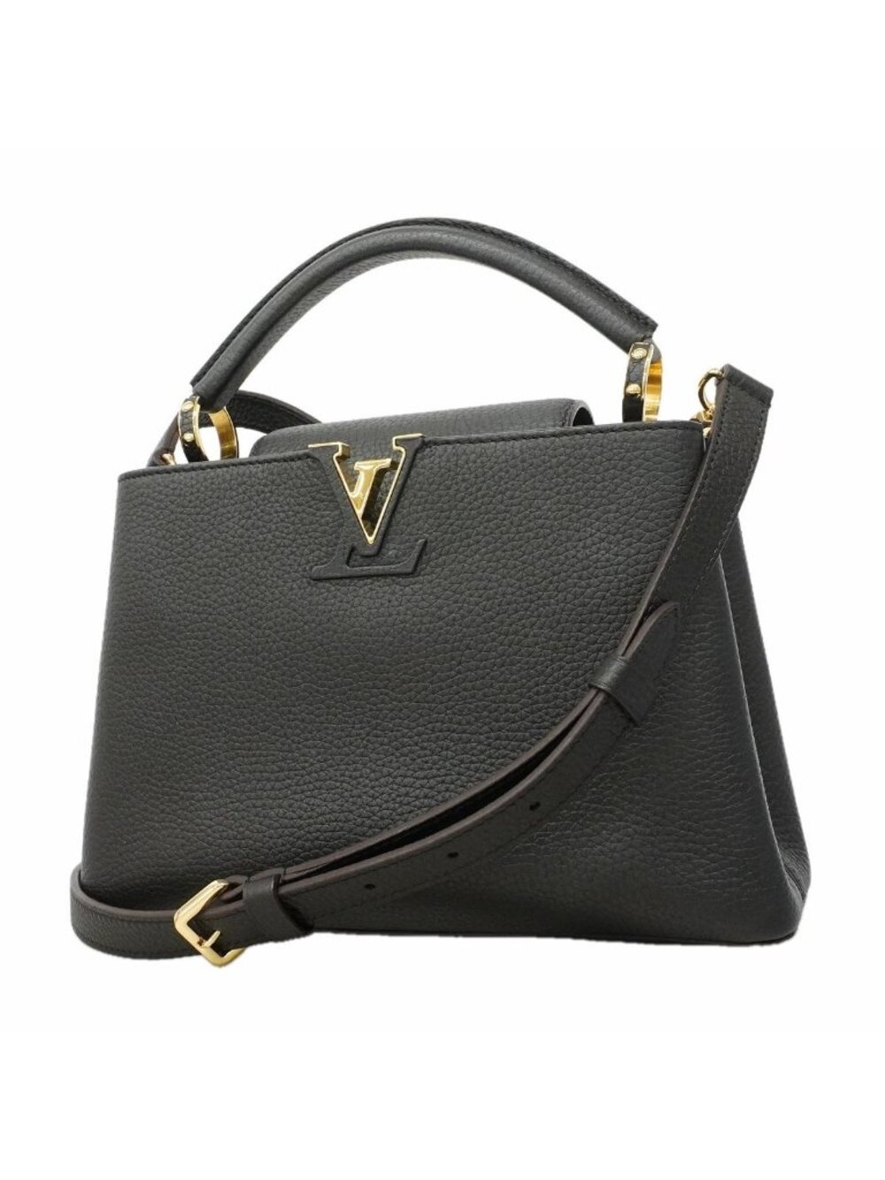 Louis Vuitton Handbag Taurillon Capucines BB Noir 2-Way Bag